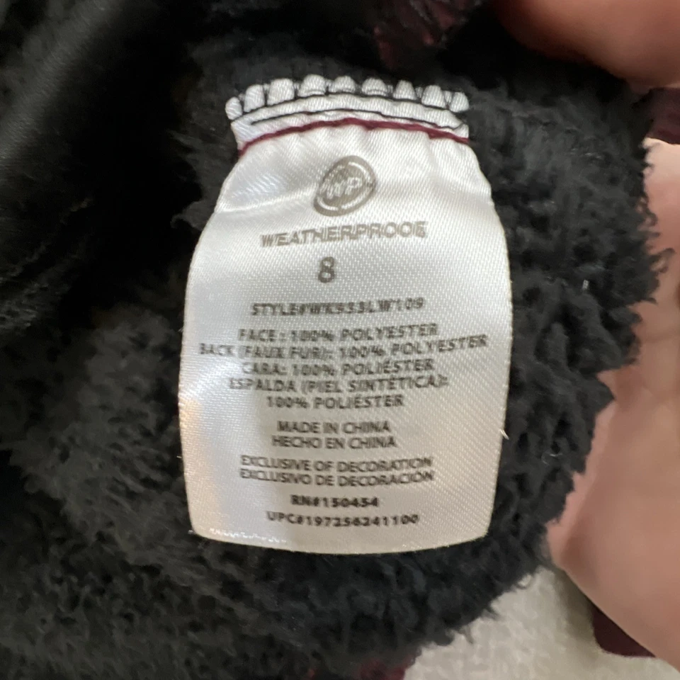 Jaqueta xadrez masculina vintage à prova de intempéries original tamanho 8 xadrez borgonha lã - Imagem 4 de 4