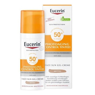 Eucerin Sun CC Gel-Creme getönt mittel LSF 50 +  · 50 ml · PZN 11321322