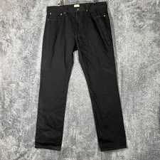 J Crew Jeans Mens 33x32 Black Classic Straight Leg Mid Rise Zip Fly Dark Wash