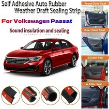 Door Rubber Seal Strips Weather Draft Noise Reduction Trim For Volkswagen Passat