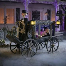 2025 Home Depot Home Accents Holiday 5 ft. Animated LED Hearse Halloween New