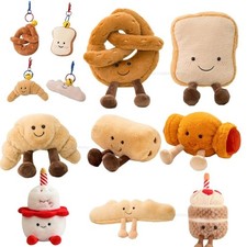 New Cartoon Egg Stuffed Toy Expression Food Bread Toast Series Breakfast Doll