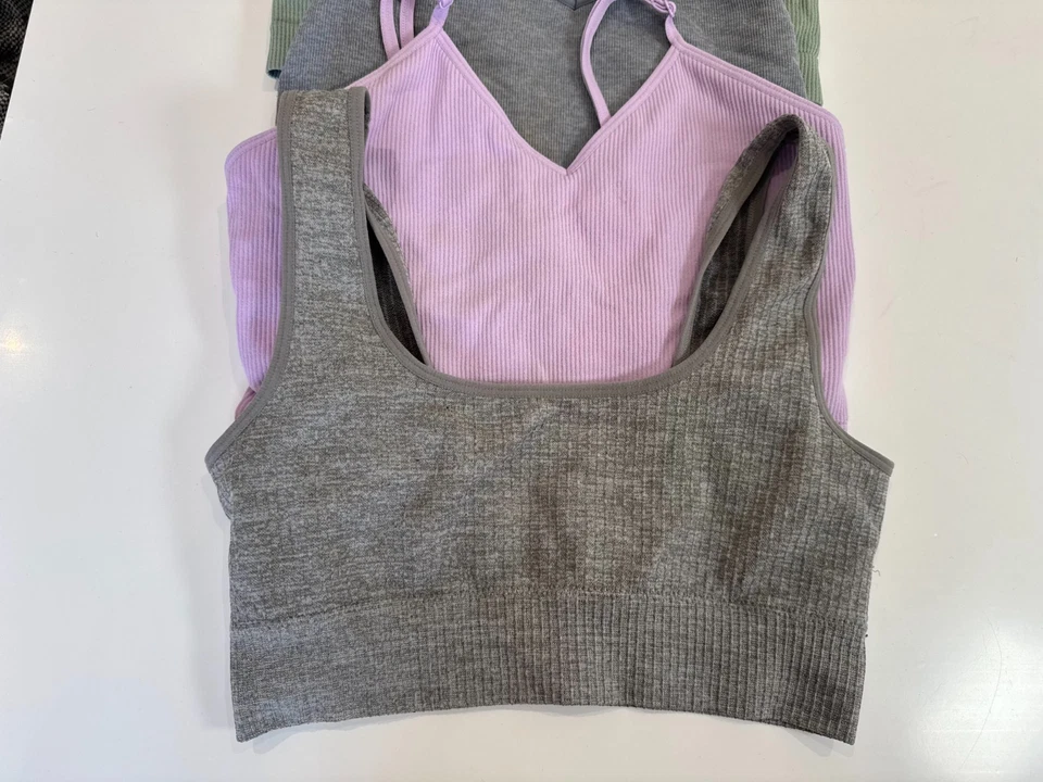 Paquete de 5 sujetadores deportivos Primark talla XS 6-8 acolchados cómodos sin cables Foto 3 de 4