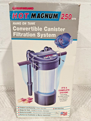 NEW!! Marineland HOT MAGNUM 250 GPH Hang On Canister Aquarium Filtration System