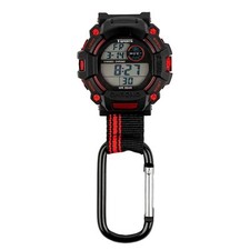 CREPHA Taschenuhr CB-D140-BK Digital Herren Wasserdicht Karabiner Schlüsselan...