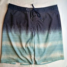 Quiksilver Men's Blue and Multi swim trunks board shorts size 36