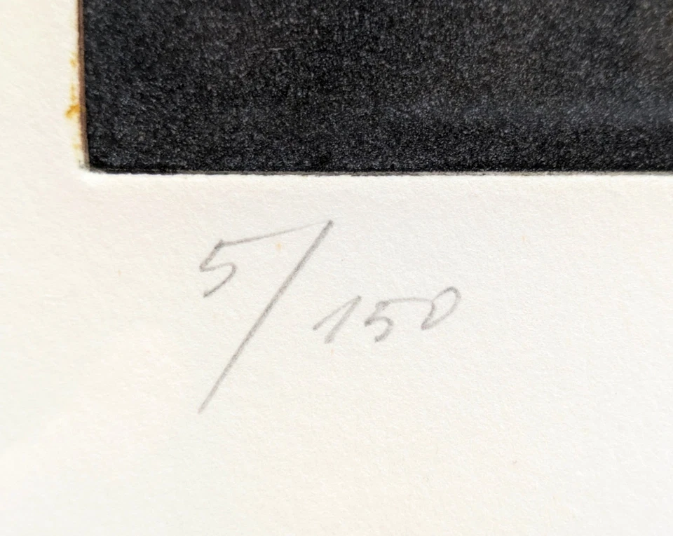 KARL KORAB *1937 Farbradierung SIGNIERT dat. 1987 NUMMERIERT abstrakt STILLLEBEN - Bild 4 von 4