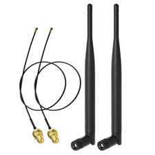 Bingfu Dual Band WiFi 2.4GHz 5GHz 5.8GHz 6dBi RP-SMA Male Antenna  20cm 8 in...