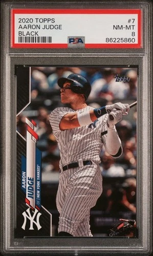 2020 Topps AARON JUDGE #7 Black Parallel #/69 - PSA 8