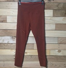 Athleta It’s A Wrap 7/8 Sz S Perforated High Rise Yoga Leggings Color Rust