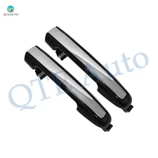 2 Exterior Door Handle To 2009 2010 Hyundai Sonata fits all 4 doors black+chrome