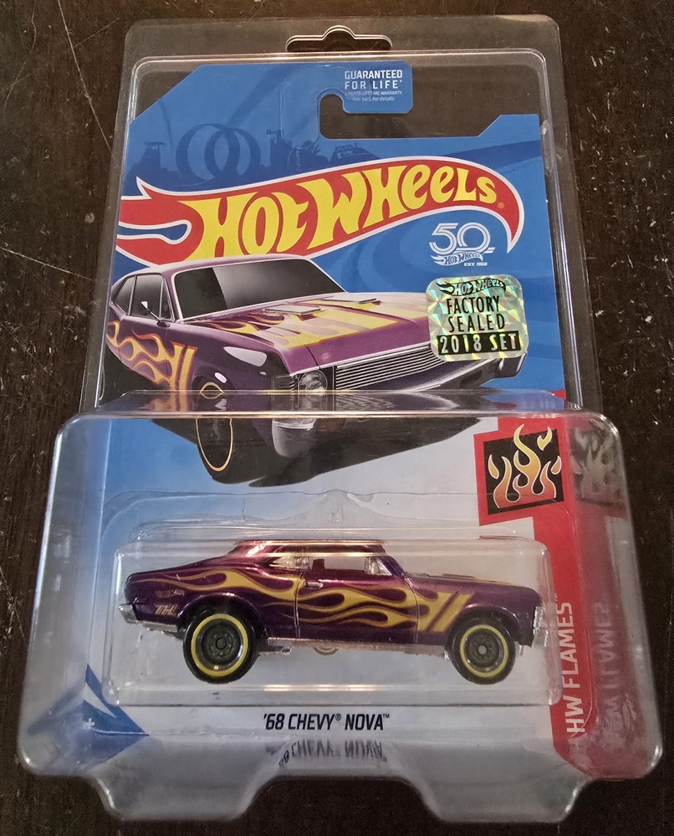 Hot Wheels 2018 Super Treasure Hunt '68 Chevy Nova Purple Factory