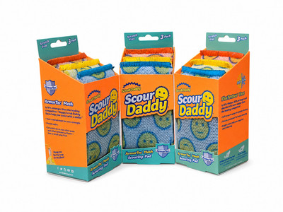 Scrub Daddy Scour Daddy Polymer Foam Scouring Pad Sponge   2 or 3 Pack
