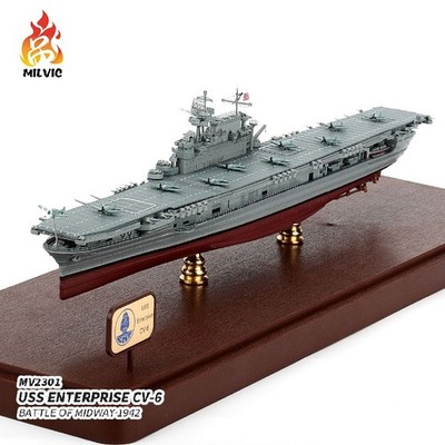 For MILVIC USS Enterprise CV-6 US Navy Aircraft Carrier 1942 1:700 Ship Model