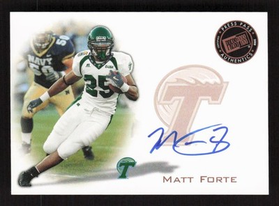 Matt Forte 2008 Press Pass Autographs Bronze #PPS-MF2 Tulane Green Wave Auto