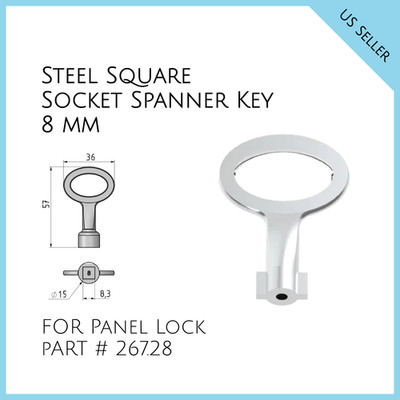 Steel Square Socket Spanner Key for 8 mm Panel Lock Mesan # 267.28