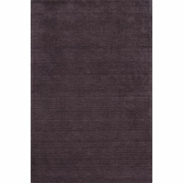 Alfombra acolchada a mano de lana púrpura 8x10 | Alfombra lisa moderna sala dormitorio Foto 3 de 4