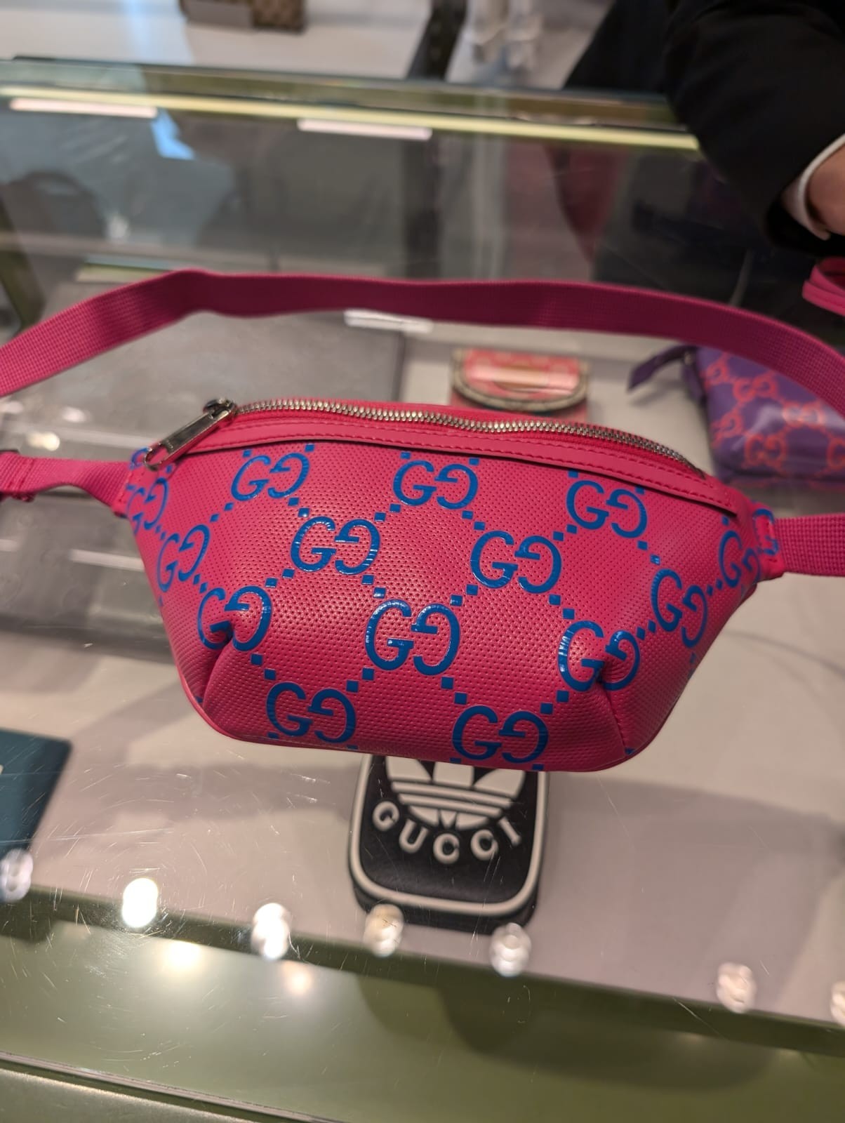 Gucci Red Blue GG Logo Crossbody Bag-image