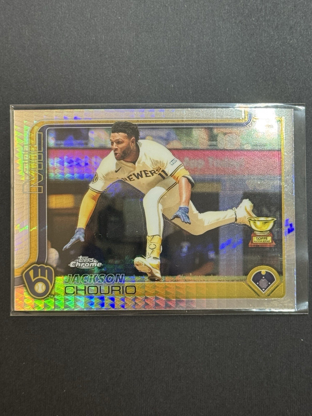 2025 Topps Chrome - Jackson Chourio #262 Prism Refractor
