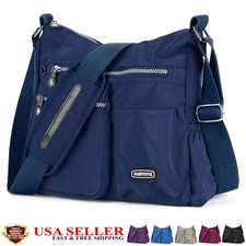 Womens Large Purse Bag Waterproof Messenger Cross Body Handbag Shoulder Bag