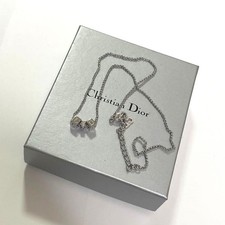 Christian Dior Silver Dice Necklace, Unused, 21.5cm Chain, Elegant Jewelry Japa