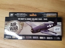 US Navy & USMC Colors 1940-1945 AV Vallejo Airbrush Set  71157