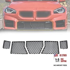 Front Lower Bumper Grill Grille 5 PCS Set Fit for BMW G87 M2 2023 2024 2025,
