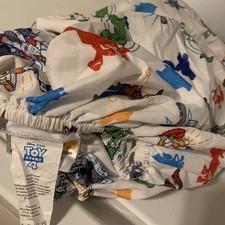 Pre-Owned Disney Pixar Toy Story 4 Crib Sheet Elastic Polyester Infant Cartoon