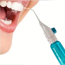 High Pressure Oral Irrigator Manual Water Flosser Portable Dental Teeth Cleaner