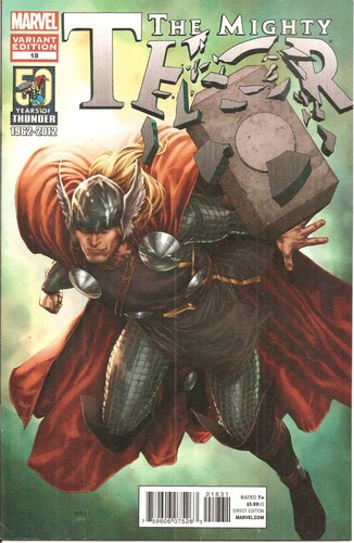 Mighty Thor #18  Thor 50th  Anniversary  McNiven Variant  Cover  Burns