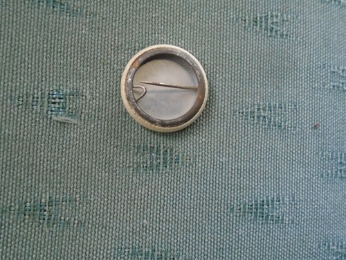 VINTAGE THE BUDGIE CLUB - BUDGERIGAR METAL BUTTON PIN BADGE - Picture 2 of 2