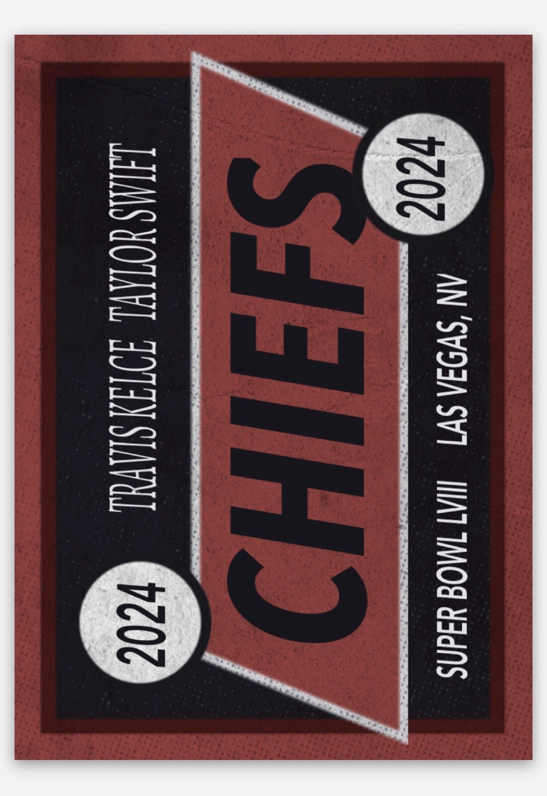 Travis Kelce & Taylor Swift Custom ACEO Sports Card Chiefs Super Bowl