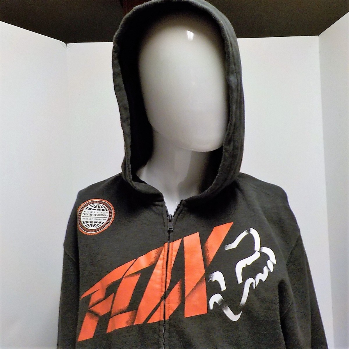 Fox Racing Zip Up Hoodie Sweatshirt Jacket Menu0026#039;s Size L Graphic | eBay