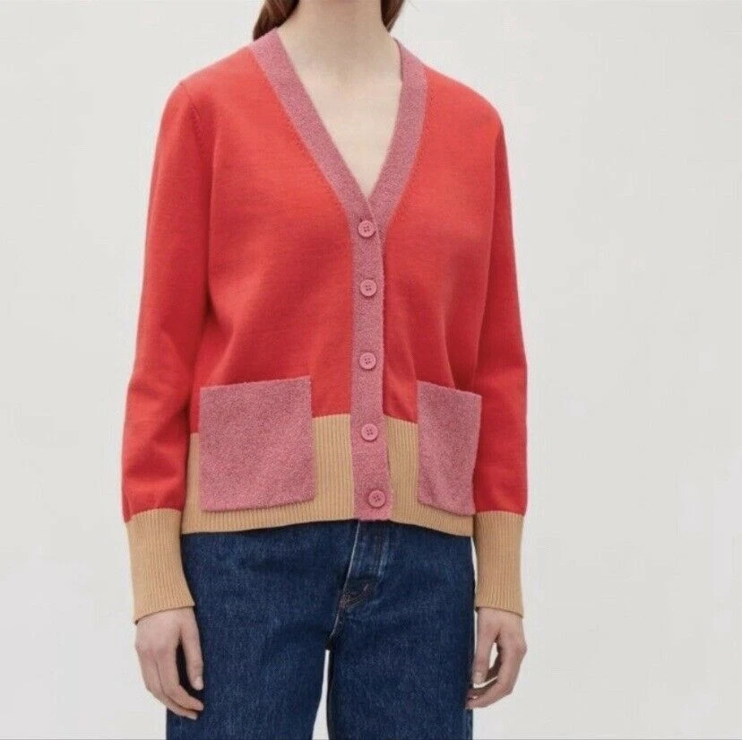 Cos colour block cardigan sale