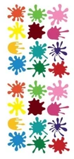 Paint Splatter Stickers Sticker 1.25" DC28