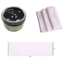 Moneysworth & Best Leather Boot & Shoe Cream Polish BLACK w/ free buffing cloth