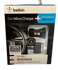 Belkin Car Micro Charger C47-002 NEW in Box. Works On iPhone 4 Or 4S or iPod 4