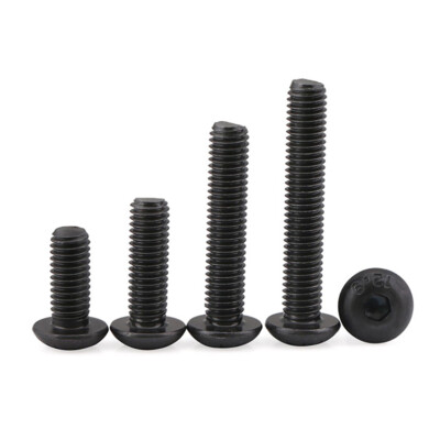 Linsenkopfschrauben Innensechskant DIN 7380 Schwarz 12.9 Stahl M3 M4 M5 M6 M8