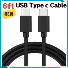 6ft USB C to USB C Charger Cable Type C Cable Fast Charging for Samsung Galaxy