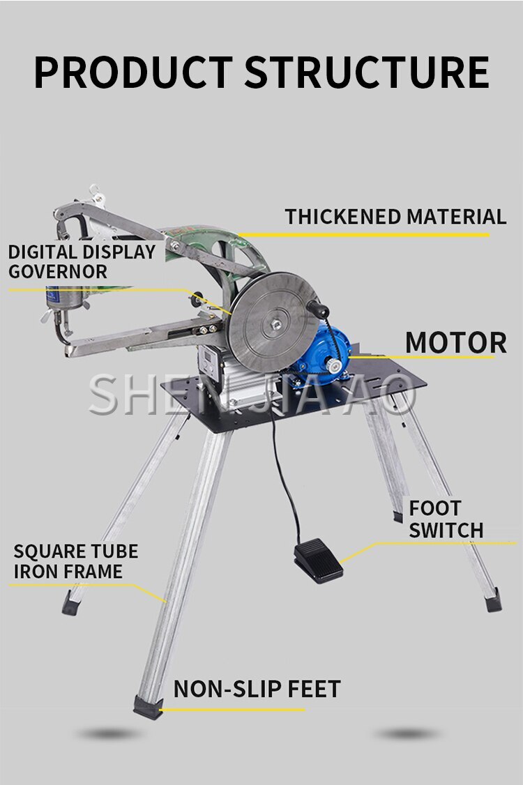 Electric Handcrank Shoe Sewing Machine Desktop Shoe Leather Repair and