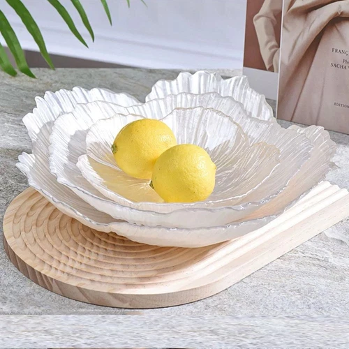 Versatile Art Glass Bowl Crystal Glass Dessert Dish Modern Candy Tray Snack* - Picture 11 of 21