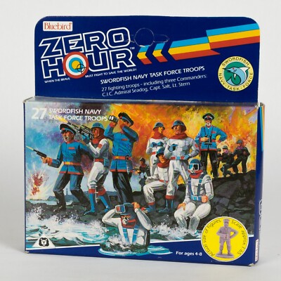 MIB 1989 Bluebird Toys Zero Hour Swordfish Navy Task Force Troops