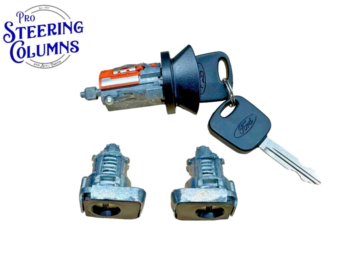 97-04 CROWN VICTORIA IGNITION & DOOR LOCK CYLINDER SET 2 KEYS