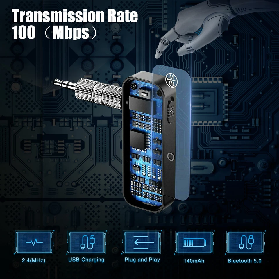 USB Wireless Bluetooth Transmitter Receiver for Car Music Audio Aux Adapter lot - Image 3 of 4