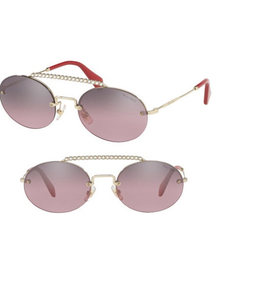 Miu Miu Red Aviator Evolution Crystal Sunglasses NWT 54MM  display picture 1