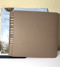 Creative Memories 8x8 Album New with Pages Brown Gold Spine Stripes