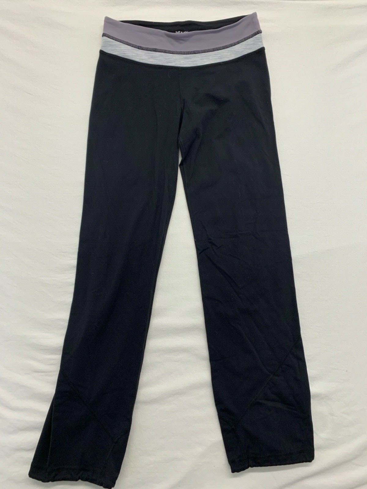 Tuff Athletics Yoga Pants Women's Size Small Nylon/Spandex Black w/Gray
