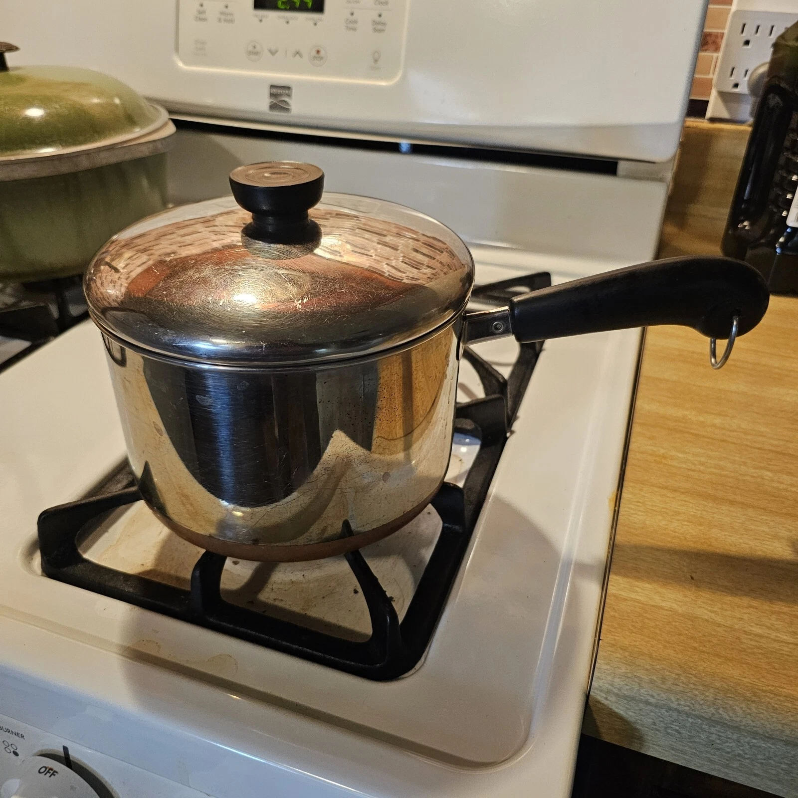 Revere Ware 3 Qt Quart Copper Clad Stainless Sauce Pan Pot w Lid Clinton IL- 88