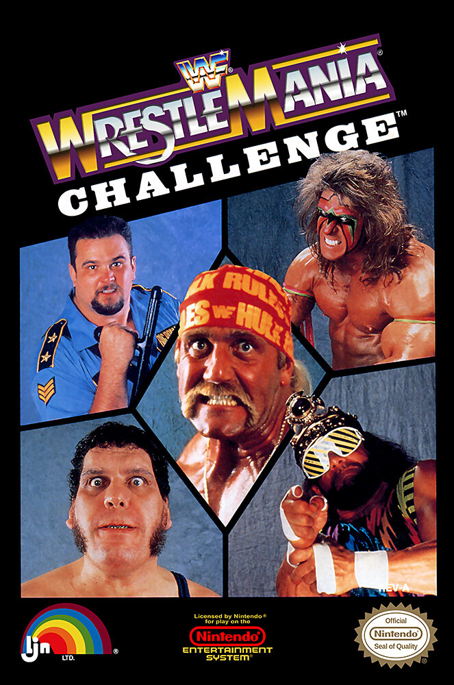 WWF Wrestlemania Challenge NES BOX ART Premium POSTER MADE IN USA