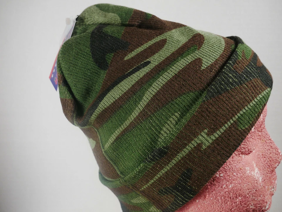Army Camouflage Print Knit Beanie Hat Stocking Cap Usa Master Sports - Image 2 of 4